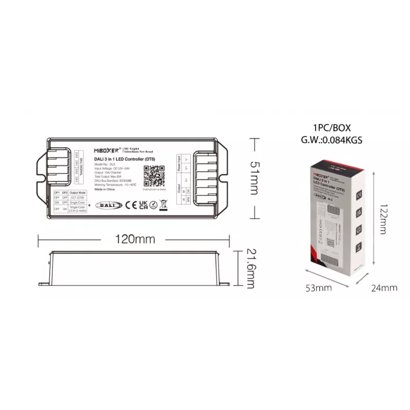 Miboxer DL2 LED DALI 3in1 Controller (DT8)