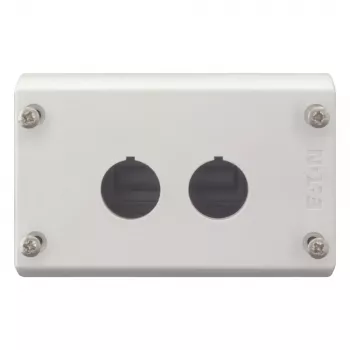 Eaton M22-I2 Leergehäuse für 2 Bedienelemente, Aufbaumontage, Lichtgrau RAL 7035
