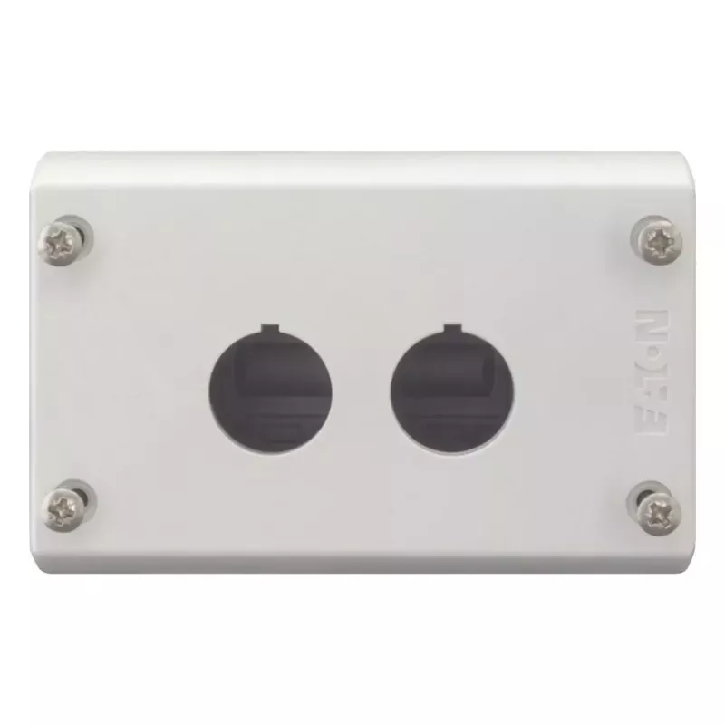 Eaton M22-I2 Leergehäuse für 2 Bedienelemente, Aufbaumontage, Lichtgrau RAL 7035