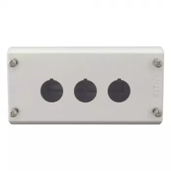 Eaton M22-I3 Aufputz-Gehäuse, 3 Ausschnitte, Grau RAL 7035, IP66/IP67/IP69K, 80x153x56mm