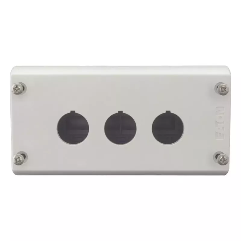 Eaton M22-I3 Aufputz-Gehäuse, 3 Ausschnitte, Grau RAL 7035, IP66/IP67/IP69K, 80x153x56mm