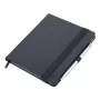 TROIKA BLACK SLIMPAD A5 Notizbuch mit silbernem Stift