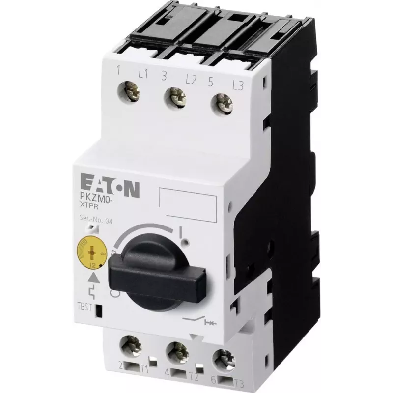 EATON PKZM0-6.3 Motorschutzschalter, 3-polig, 4-6,3 A, 2,2 kW, Drehknopf