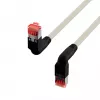EFB Elektronik K4137GR.2 Cat.6A S/FTP LSZH Patchkabel, Draka UC900 TM21, 2x90 Grad, 2 m, Grau