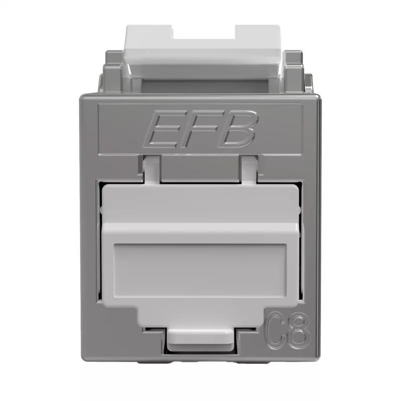 EFB Elektronik E-20096 RJ45 Keystone Slimline Cat.8.1 2000MHz abgeschirmtes Modul