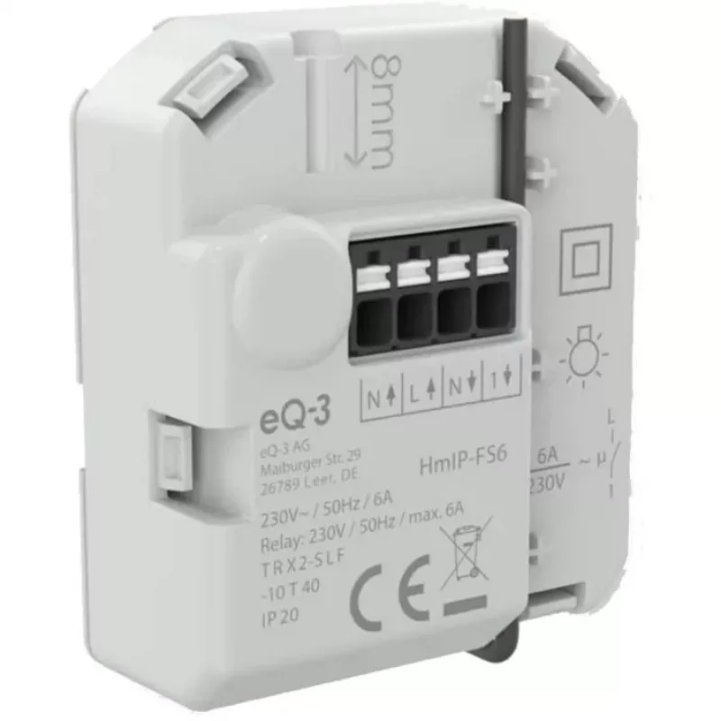 Homematic IP Unterputz-Schaltaktor 6 A (3er-Pack)