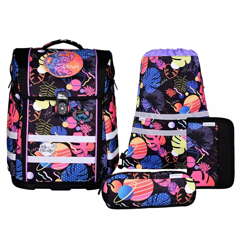 McNeill Schulranzen-Set PERFECTO 5-teilig Disney Stitch III