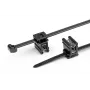 HellermannTyton T50ROSEC4A-PA66W-BK Kabelbinder mit Tannenbaum-Befestigungsclip, 200mm x 4,6mm, Schwarz, 100er-Pack