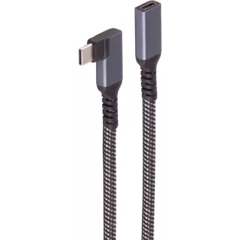 ShiverPeaks BS14-74013 USB-C-auf-USB-C-3.2-Gen-2-Kabel, 0,5 m, Schwarz/Weiß