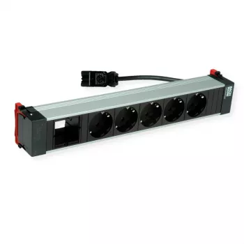 Bachmann POWER FRAME 5x Schuko-Steckdose 1x Modul-Slot 0,2m GST18i3 Schwarz