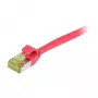 SYNERGY21 CAT6A S/FTP Slim Patchkabel RJ45, 10m, Rot, 500MHz, LSZH/TPE Superflex, AWG28, CAT7-Rohkabel