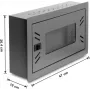 Delock 12 inch Netzwerkschrank mit abnehmbarer Frontabdeckung, 4U, Schwarz
