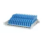 ALLNET 19 Zoll Rackmontage-Tablet-Ablage – 12-Slot Metall-Lade- und Organisationsmodul für iPads, Tablets, Smartphones, 2U