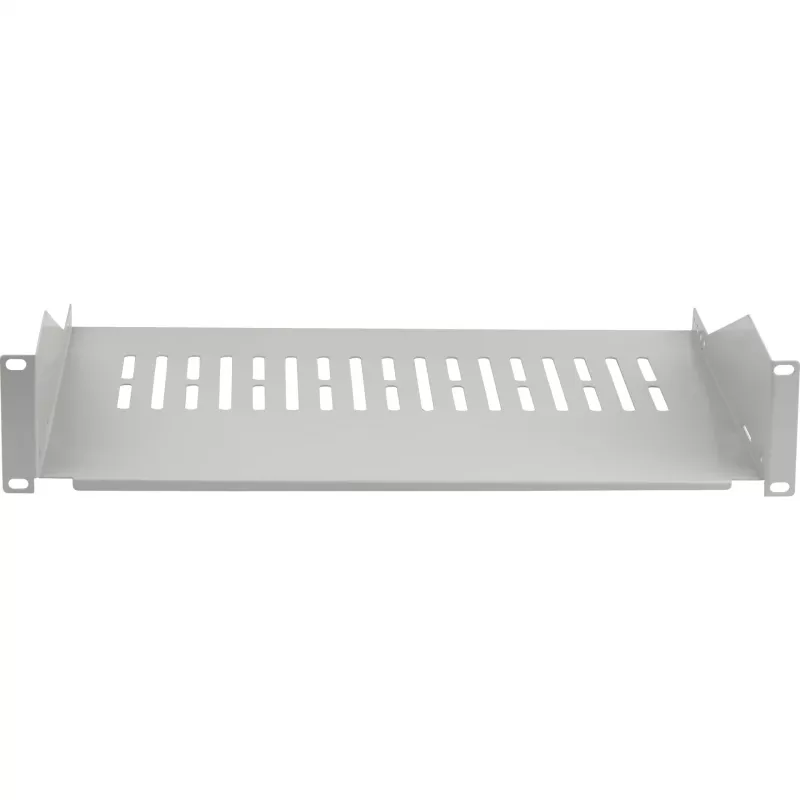 EFB ELEKTRONIK 19 Zoll 2U festes Regal, 300 mm Tiefe, 22 kg Belastung, Lichtgrau RAL 7035