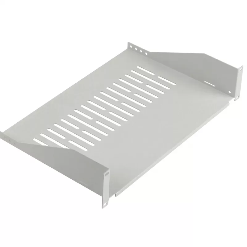 EFB ELEKTRONIK 19 Zoll 2U festes Regal, 300 mm Tiefe, 22 kg Belastung, Lichtgrau RAL 7035