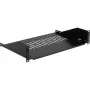 EFB ELEKTRONIK 19 Zoll 2U Festes Rack-Regal, 300 mm tief, 22 kg Belastung, Tiefschwarz RAL 9005