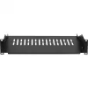 EFB ELEKTRONIK 19 Zoll 2U Festes Rack-Regal, 300 mm tief, 22 kg Belastung, Tiefschwarz RAL 9005