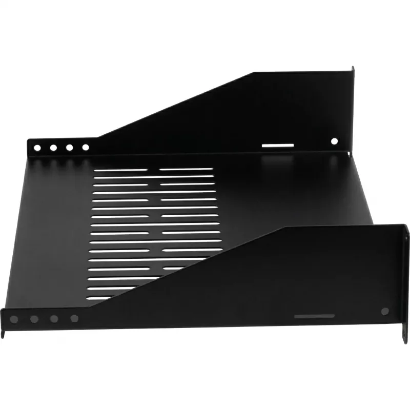EFB ELEKTRONIK 19 Zoll 2U Festes Rack-Regal, 300 mm tief, 22 kg Belastung, Tiefschwarz RAL 9005