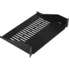 EFB ELEKTRONIK 19 Zoll 2U Festes Rack-Regal, 300 mm tief, 22 kg Belastung, Tiefschwarz RAL 9005