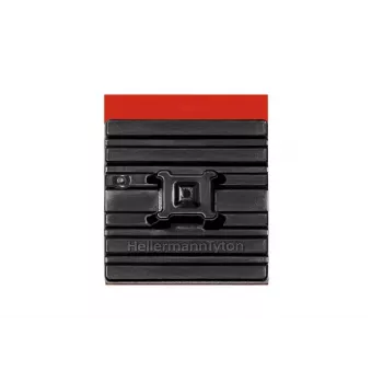 HellermannTyton FMB4APT-A-PA66HS-BK Selbstklebende flexible Montagebasis für Kabelbinder, PA66HS, Schwarz, 10 Stück