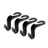 LogiLink Auto-Sitzhaken, 4er-Set, Schwarz, Universal Kopfstützen-Organizer, 8kg Belastung pro Haken, werkzeugloses Clip-on, ABS-Kunststoff