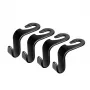 LogiLink Auto-Sitzhaken, 4er-Set, Schwarz, Universal Kopfstützen-Organizer, 8kg Belastung pro Haken, werkzeugloses Clip-on, ABS-Kunststoff