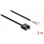 Delock Gabel-Lichtschranke 5 mm Schlitz U-Typ mit 4 offenen Kabelenden PNP Hell/Dunkel umschaltbar 2 m