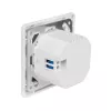 LogiLink Wandsteckdose mit 2-Port-USB-C-Ladegerät, 25W PD