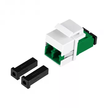 EFB Keystone-Modul LC/APC Duplex OS2 Grün - Singlemode-Glasfaseradapter