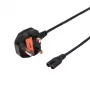 LogiLink Netzkabel BS 1363 (UK) auf IEC C7, Schwarz, 1,8 m