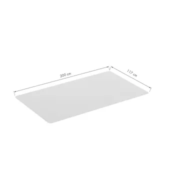 LOGILINK Bodenschutzmatte für harte Böden, 117 x 200 cm, ultraweiches PVC, transparent, rutschfest, phthalatfrei, für Fußbodenheizung geeignet