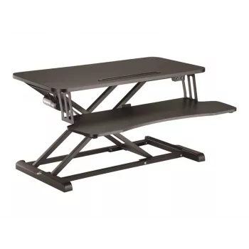 LOGILINK Sitz-Steh-Schreibtisch-Konverter, Einzelmotor, mit Tastaturablage, Schwarz