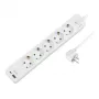 LogiLink LPS280U Steckdosenleiste, 5 AC-Steckdosen, 2 USB-Anschlüsse (USB-A & USB-C), 17W, Weiß