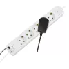 LogiLink LPS280U Steckdosenleiste, 5 AC-Steckdosen, 2 USB-Anschlüsse (USB-A & USB-C), 17W, Weiß