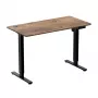 LOGILINK EO0057 Elektrischer Sitz-Steh-Schreibtisch, 120x60 cm, Einzelmotor, braune Tischplatte, 70 kg Belastung