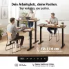 LOGILINK EO0057 Elektrischer Sitz-Steh-Schreibtisch, 120x60 cm, Einzelmotor, braune Tischplatte, 70 kg Belastung