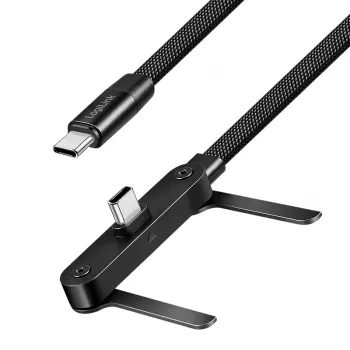 LogiLink USB 2.0 Type-C Kabel C/M auf C/M 480 Mbps 240W Flach Schwarz 1,5m