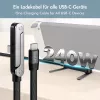 LogiLink USB 2.0 Type-C Kabel C/M auf C/M 480 Mbps 240W Flach Schwarz 1,5m