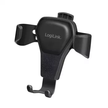 LogiLink AA0164 Universelle Smartphone-Lüftungshalterung fürs Auto, 360° Rotation, Einhandbedienung, Schwarz