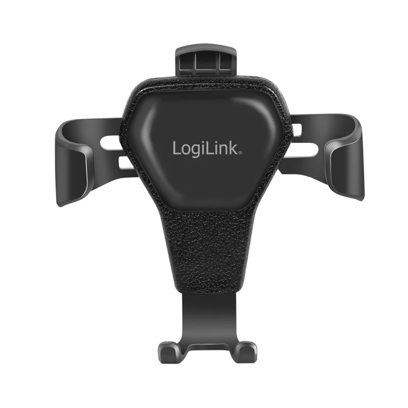 LogiLink AA0164 Universelle Smartphone-Lüftungshalterung fürs Auto, 360° Rotation, Einhandbedienung, Schwarz