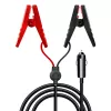 LogiLink CP0400 12V DC Stromadapterkabel mit Zigarettenanzünderstecker und Krokodilklemmen, 2m, 10A, Schwarz/Rot