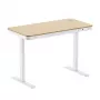 LogiLink Sitz-Steh-Schreibtisch, Einzelmotor, 118x60cm, mit kabellosem Laden, Weiß