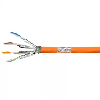 LogiLink Cat.7 600 MHz Installationskabel 23 AWG CCA, S/FTP 10 m, Orange