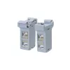 LogiLink DIN-Schienen-Montageadapter mit 2 Cat.6A geschirmten Inline-Kupplungen, 10G, PoE++ (MP0079)