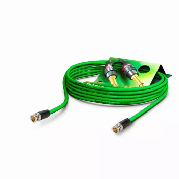 Sommer Cable SC-Vector 0.8/3.7 HD-SDI Video-Patchkabel, BNC-Stecker auf BNC-Stecker, NEUTRIK, grün, 5 m (VTGR-0500-GN-SW)
