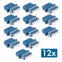 LogiLink LC Quad Glasfaser-Adapter, 12er-Pack, Blau, Flanschmontage, Singlemode