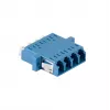 LogiLink LC Quad Glasfaser-Adapter, 12er-Pack, Blau, Flanschmontage, Singlemode