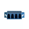 LogiLink LC Quad Glasfaser-Adapter, 12er-Pack, Blau, Flanschmontage, Singlemode