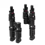 LogiLink Solar Y-Verbinder-Set, 2 Stück, MC4-kompatibel, Stecker & Buchse, PVC, Schwarz