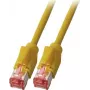 EFB Elektronik K8708GE.050 Cat.6A S/FTP LSZH Patchkabel, Daetwyler 7702 TM21, 0,5 m, Gelb